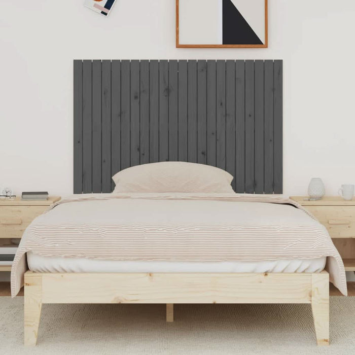 Tăblie de pat pentru perete, gri, 140x3x90 cm, lemn masiv pin - WALTI WALTI