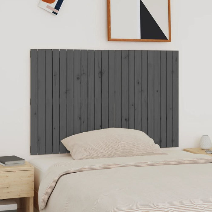 Tăblie de pat pentru perete, gri, 140x3x90 cm, lemn masiv pin - WALTI WALTI
