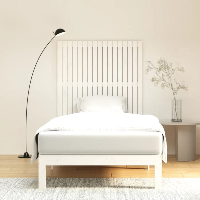 Tăblie de pat pentru perete, alb, 108x3x110 cm, lemn masiv pin - WALTI WALTI