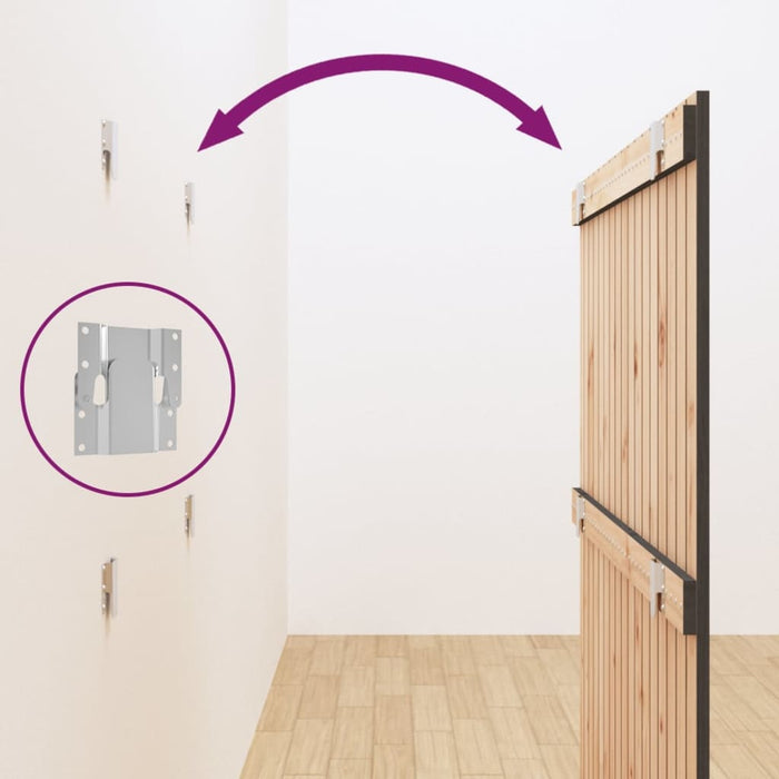 Tăblie de pat pentru perete, gri, 108x3x110 cm, lemn masiv pin - WALTI WALTI