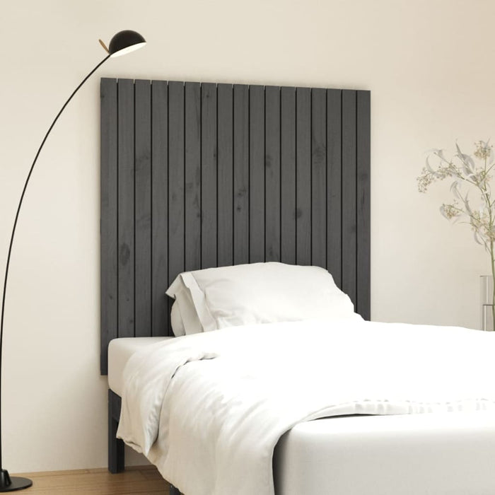 Tăblie de pat pentru perete, gri, 108x3x110 cm, lemn masiv pin - WALTI WALTI