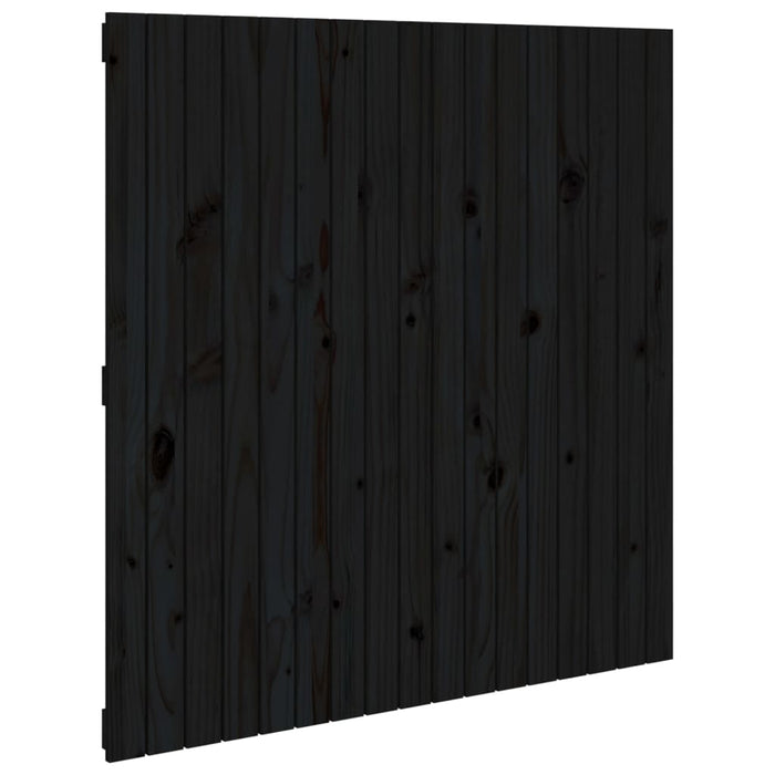 Tăblie de pat pentru perete, negru, 108x3x110 cm lemn masiv pin - WALTI WALTI