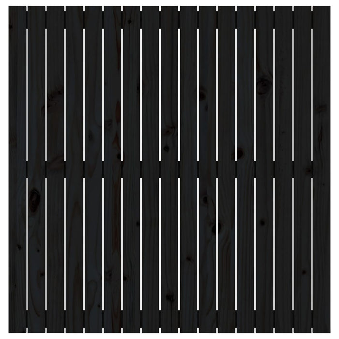 Tăblie de pat pentru perete, negru, 108x3x110 cm lemn masiv pin - WALTI WALTI