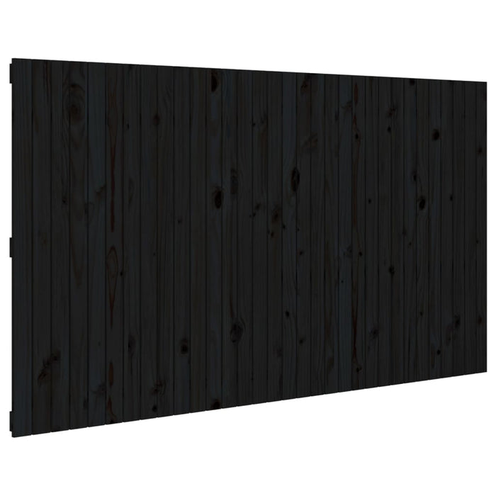 Tăblie de pat pentru perete, negru, 204x3x110 cm lemn masiv pin - WALTI WALTI