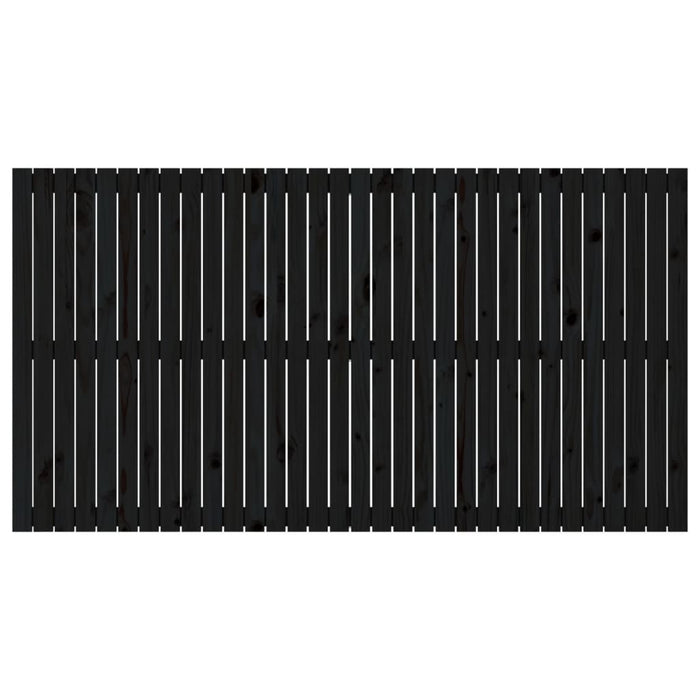 Tăblie de pat pentru perete, negru, 204x3x110 cm lemn masiv pin - WALTI WALTI