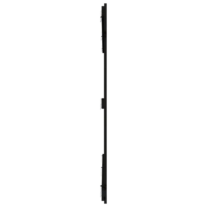 Tăblie de pat pentru perete, negru, 204x3x110 cm lemn masiv pin - WALTI WALTI