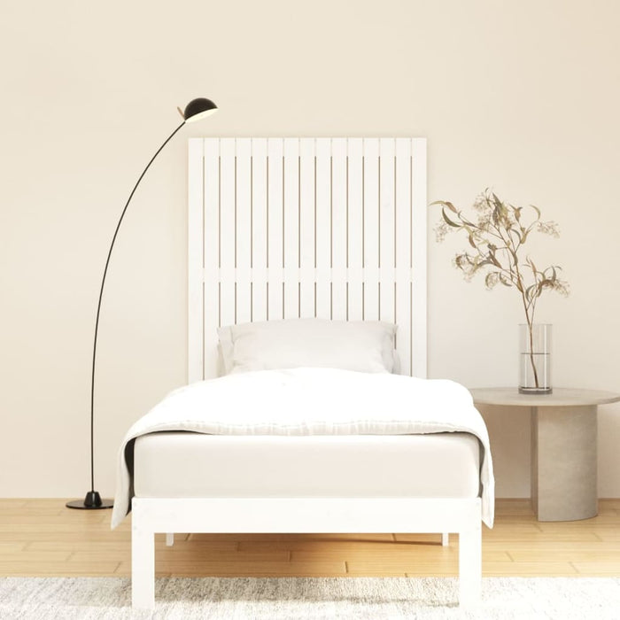 Tăblie de pat pentru perete, alb, 95,5x3x110 cm, lemn masiv pin - WALTI WALTI