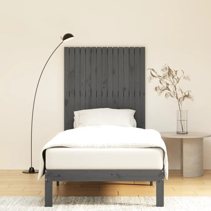 Tăblie de pat pentru perete, gri, 95,5x3x110 cm, lemn masiv pin - WALTI WALTI