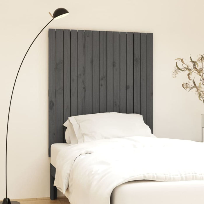 Tăblie de pat pentru perete, gri, 95,5x3x110 cm, lemn masiv pin - WALTI WALTI