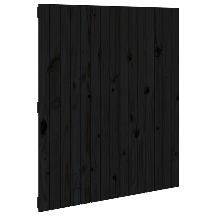 Tăblie de pat pentru perete, negru 95,5x3x110 cm lemn masiv pin - WALTI WALTI