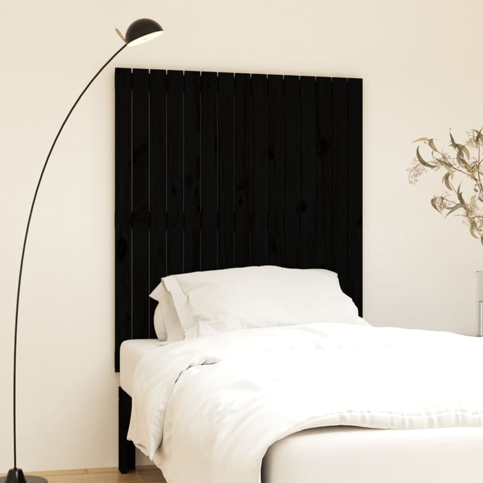 Tăblie de pat pentru perete, negru 95,5x3x110 cm lemn masiv pin - WALTI WALTI