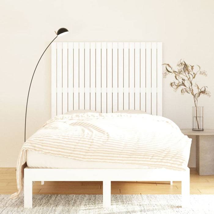 Tăblie de pat pentru perete, alb, 127,5x3x110 cm lemn masiv pin - WALTI WALTI