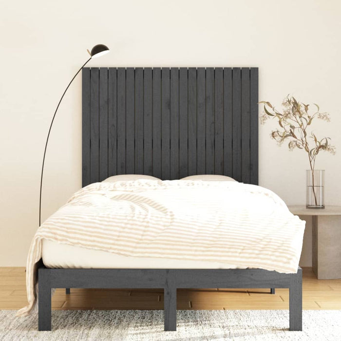Tăblie de pat pentru perete, gri, 127,5x3x110 cm lemn masiv pin - WALTI WALTI