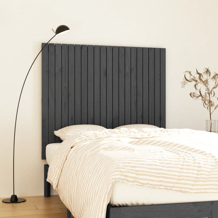 Tăblie de pat pentru perete, gri, 127,5x3x110 cm lemn masiv pin - WALTI WALTI