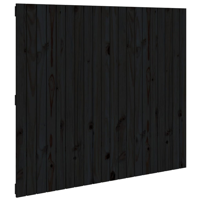 Tăblie de pat pentru perete negru 127,5x3x110 cm lemn masiv pin - WALTI WALTI