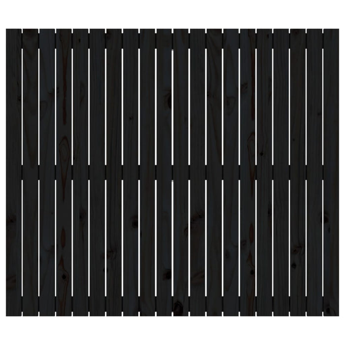 Tăblie de pat pentru perete negru 127,5x3x110 cm lemn masiv pin - WALTI WALTI