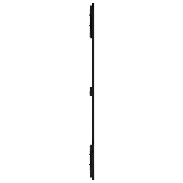 Tăblie de pat pentru perete negru 127,5x3x110 cm lemn masiv pin - WALTI WALTI