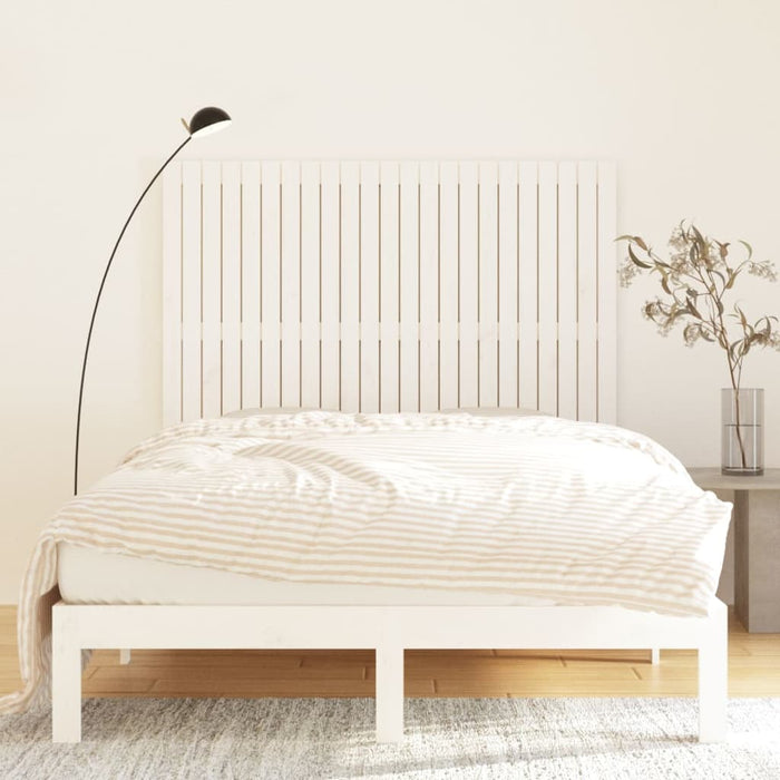 Tăblie de pat pentru perete, alb, 146,5x3x110 cm lemn masiv pin - WALTI WALTI