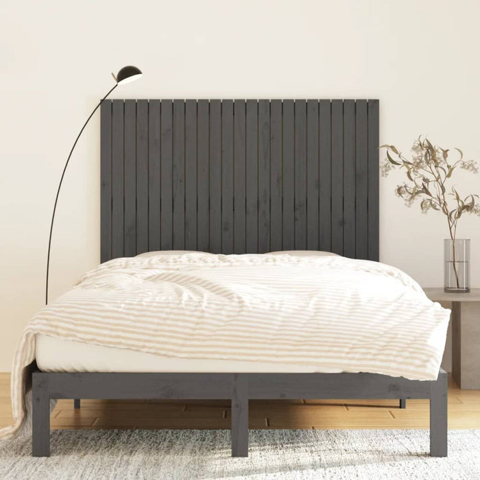Tăblie de pat pentru perete, gri, 146,5x3x110 cm lemn masiv pin - WALTI WALTI