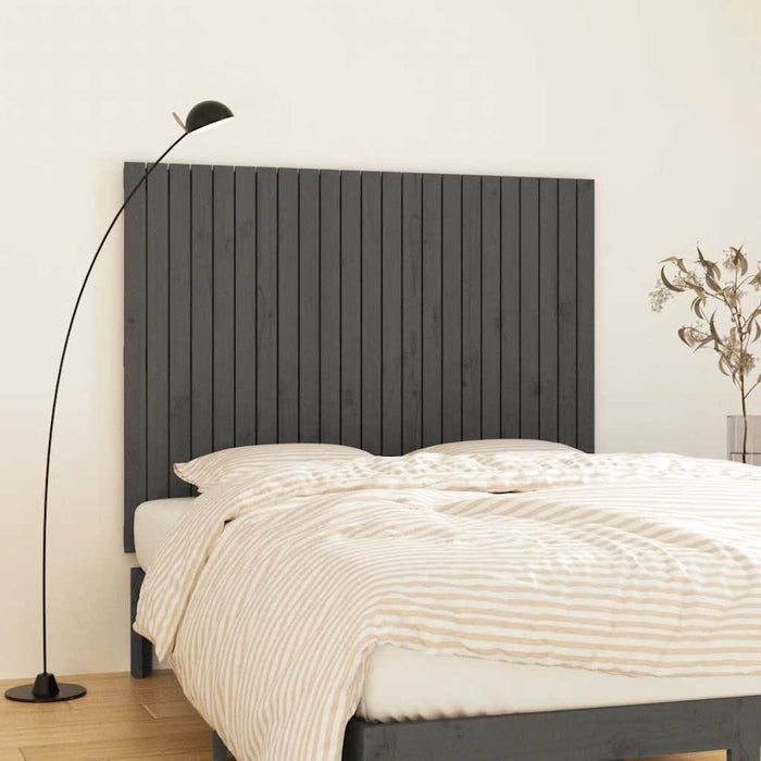 Tăblie de pat pentru perete, gri, 146,5x3x110 cm lemn masiv pin - WALTI WALTI