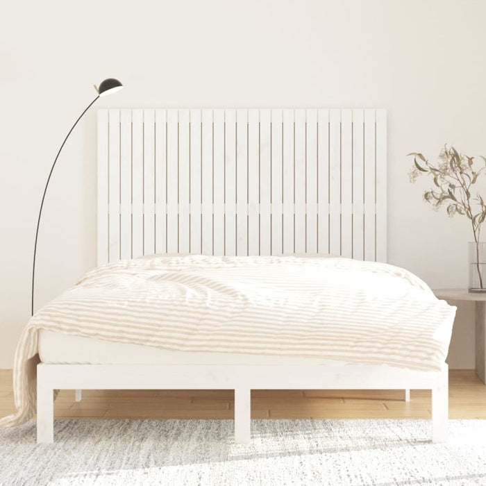 Tăblie de pat pentru perete, alb, 159,5x3x110 cm lemn masiv pin - WALTI WALTI