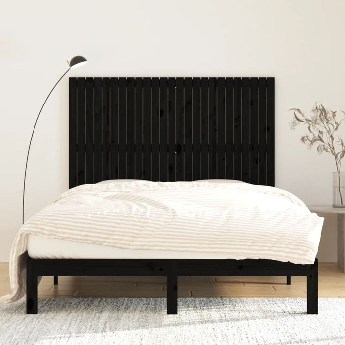 Tăblie de pat pentru perete negru 159,5x3x110 cm lemn masiv pin - WALTI WALTI