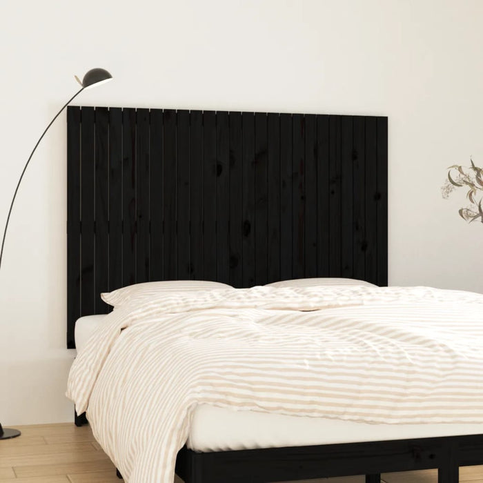 Tăblie de pat pentru perete negru 159,5x3x110 cm lemn masiv pin - WALTI WALTI
