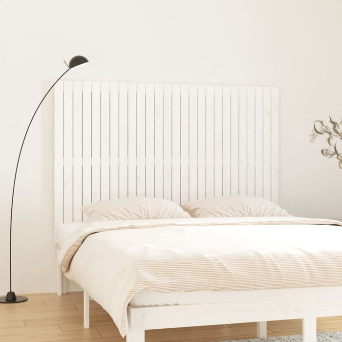 Tăblie de pat pentru perete, alb, 166x3x110 cm, lemn masiv pin - WALTI WALTI
