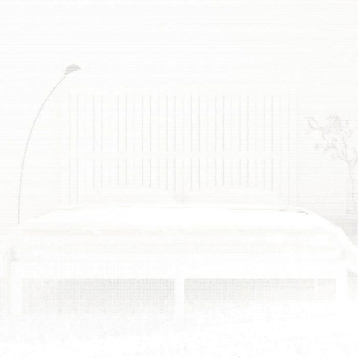 Tăblie de pat pentru perete, alb, 185x3x110 cm, lemn masiv pin - WALTI WALTI