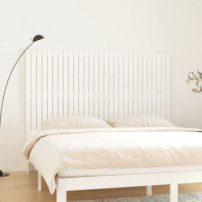 Tăblie de pat pentru perete, alb, 185x3x110 cm, lemn masiv pin - WALTI WALTI