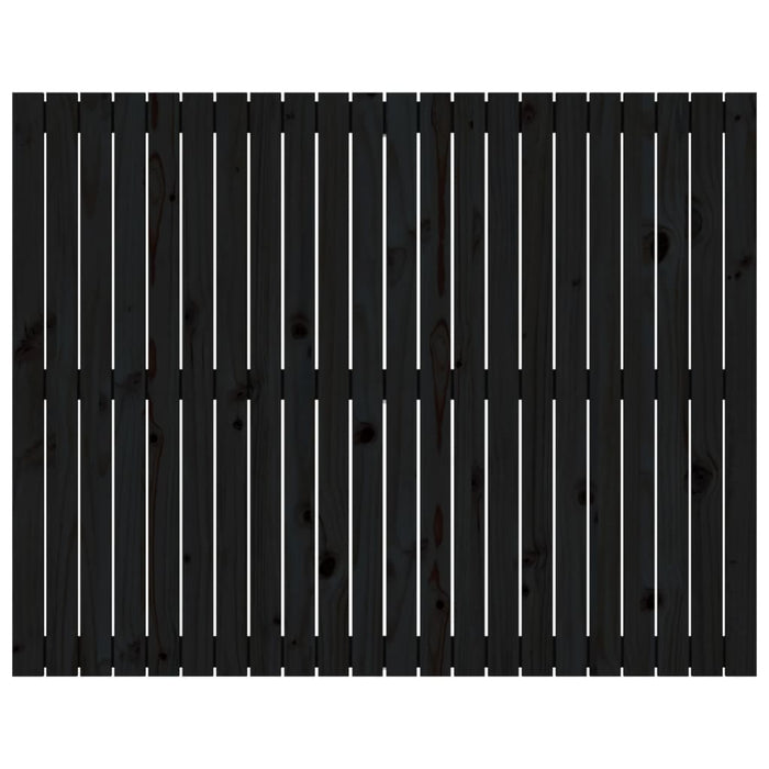 Tăblie de pat pentru perete, negru, 140x3x110 cm lemn masiv pin - WALTI WALTI