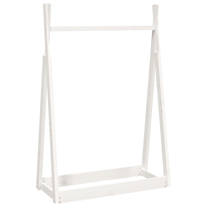 Suport pentru haine, alb, 100x45x150 cm, lemn masiv de pin WALTI