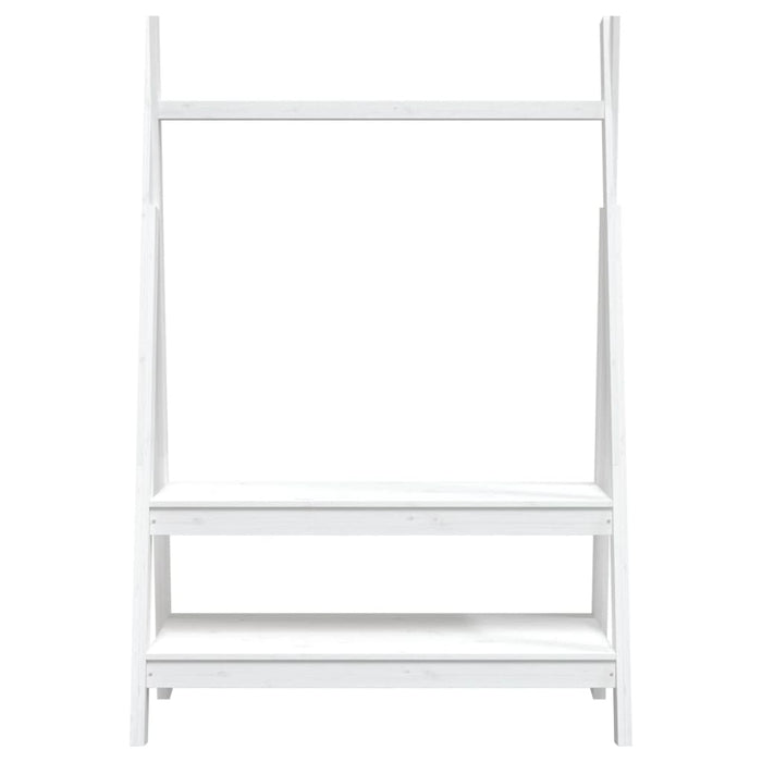 Suport pentru haine, alb, 100x45,5x150 cm, lemn masiv de pin WALTI