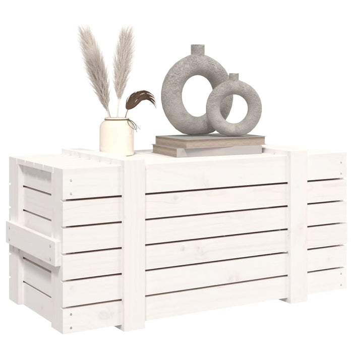 Cutie de depozitare, alb, 91x40,5x42 cm, lemn masiv de pin - WALTI WALTI