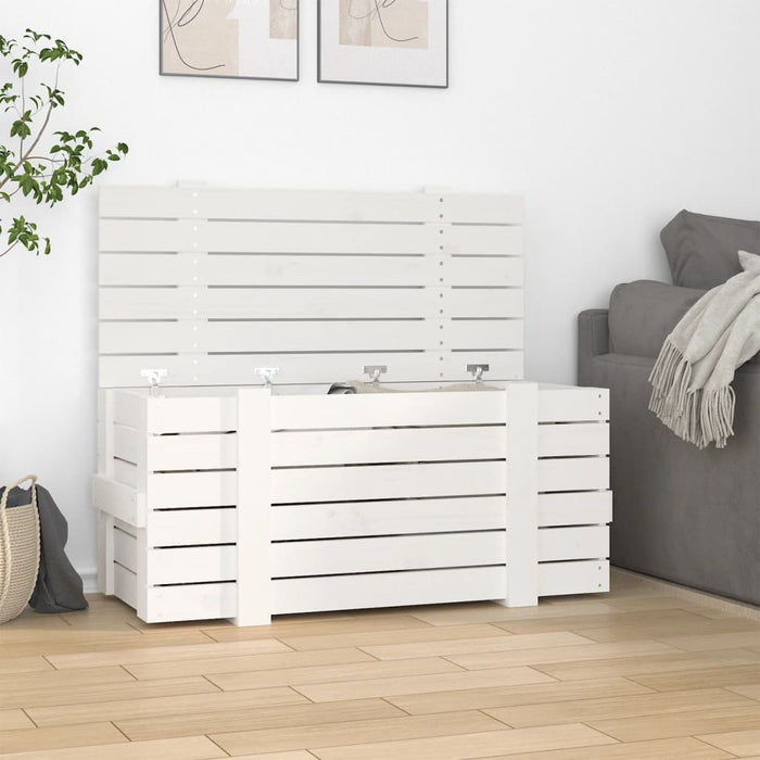Cutie de depozitare, alb, 91x40,5x42 cm, lemn masiv de pin - WALTI WALTI