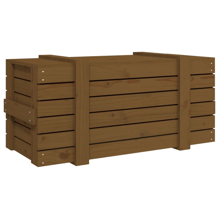 Cutie de depozitare, maro miere, 91x40,5x42 cm, lemn masiv pin - WALTI WALTI