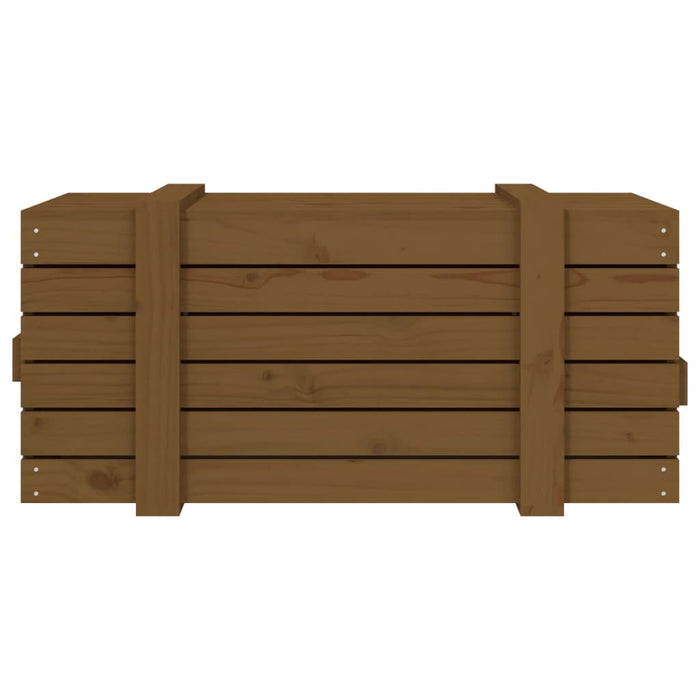 Cutie de depozitare, maro miere, 91x40,5x42 cm, lemn masiv pin - WALTI WALTI