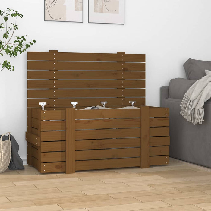 Cutie de depozitare, maro miere, 91x40,5x42 cm, lemn masiv pin - WALTI WALTI