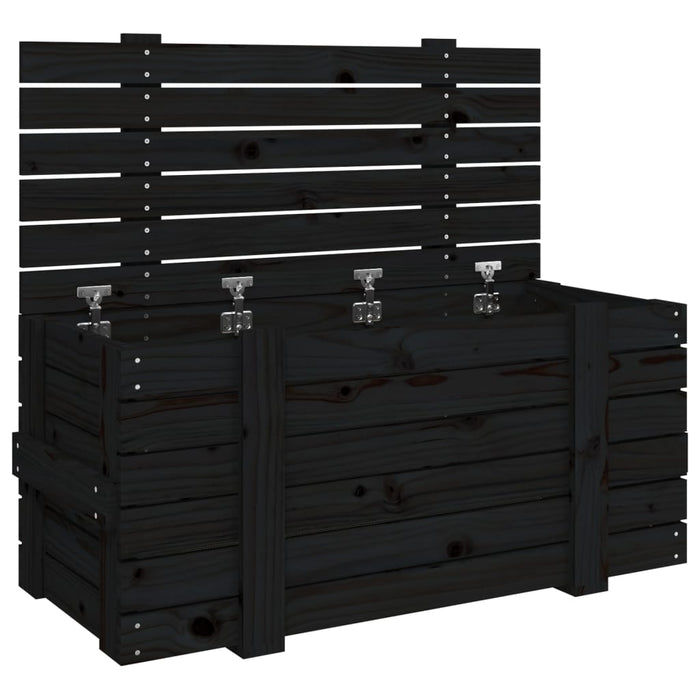 Cutie de depozitare, negru, 91x40,5x42 cm, lemn masiv de pin - WALTI WALTI