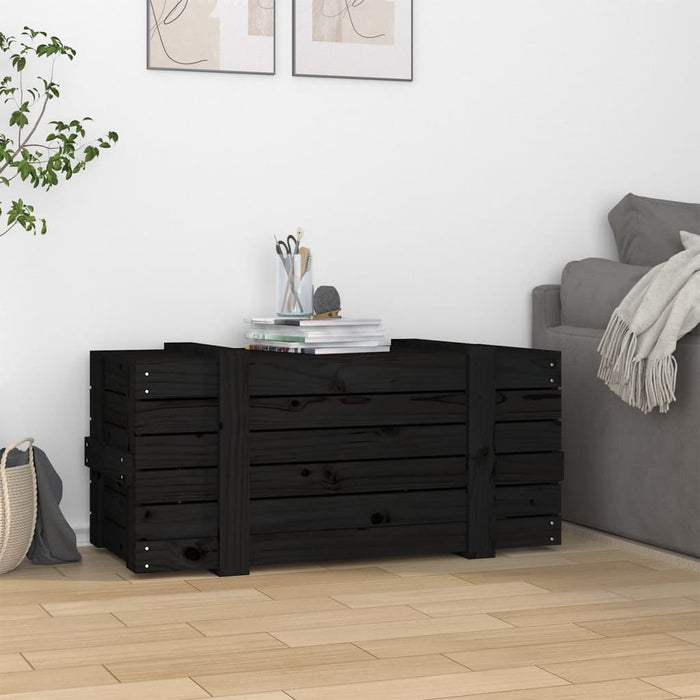 Cutie de depozitare, negru, 91x40,5x42 cm, lemn masiv de pin - WALTI WALTI