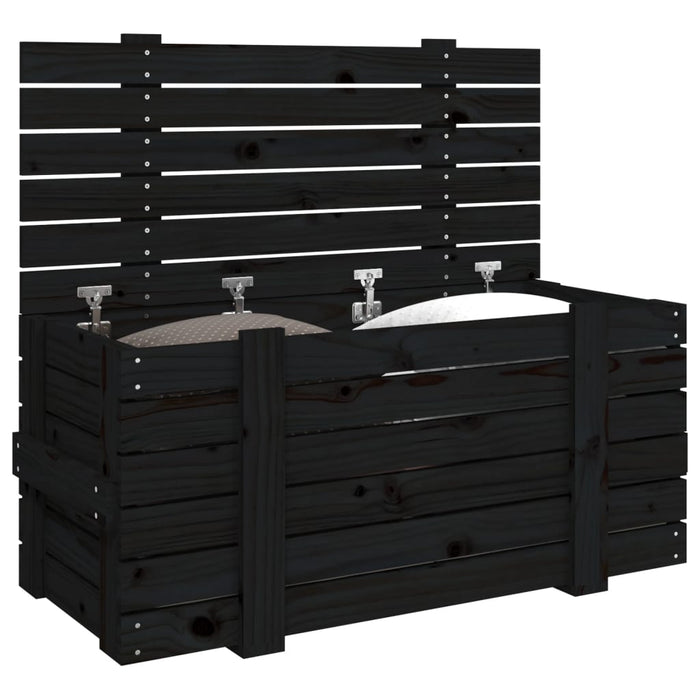 Cutie de depozitare, negru, 91x40,5x42 cm, lemn masiv de pin - WALTI WALTI