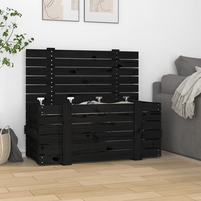 Cutie de depozitare, negru, 91x40,5x42 cm, lemn masiv de pin - WALTI WALTI