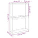 Suport de anvelope, 120x40x180 cm, lemn masiv de pin - WALTI WALTI