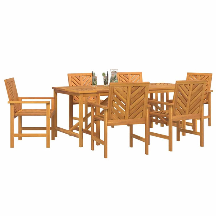 Set de masă pentru grădină 7 pcs Maro 200 x 90 x 74 cm - WALTI WALTI