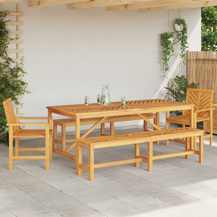 Set de masă pentru grădină 5 pcs Maro Lemn Solid de Acacia - WALTI WALTI