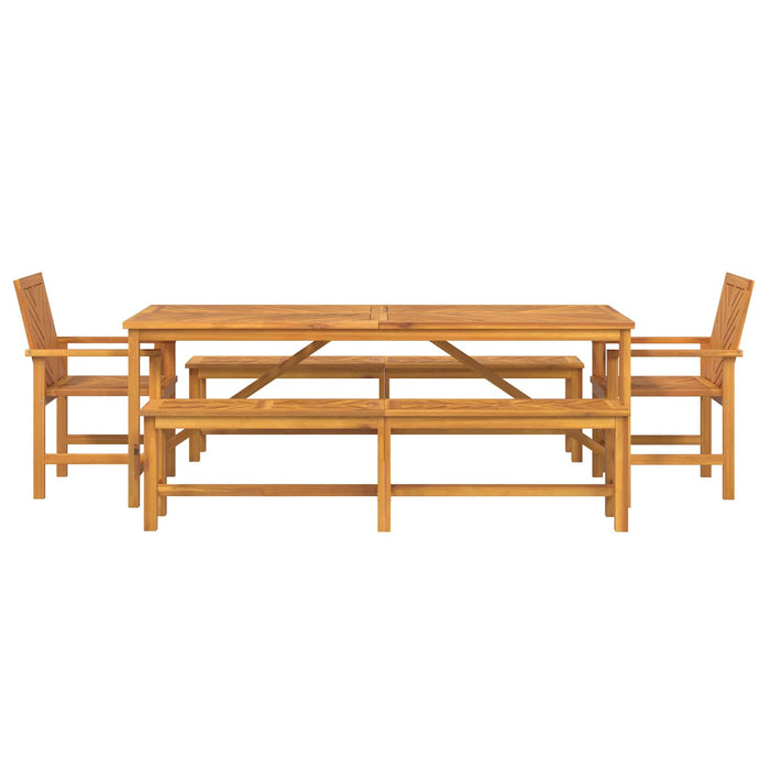 Set de masă pentru grădină 5 pcs Maro Lemn Solid de Acacia - WALTI WALTI