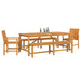 Set de masă pentru grădină 5 pcs Maro Lemn Solid de Acacia - WALTI WALTI