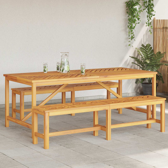 Set de masă pentru grădină 3 pcs Maro Lemn Solid de Acacia - WALTI WALTI