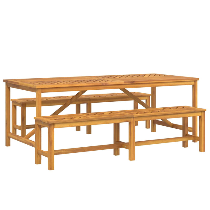 Set de masă pentru grădină 3 pcs Maro Lemn Solid de Acacia - WALTI WALTI