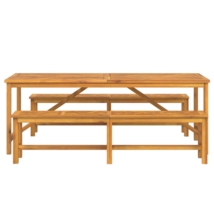 Set de masă pentru grădină 3 pcs Maro Lemn Solid de Acacia - WALTI WALTI